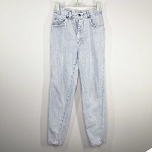 Levi's Denim Railroad Stripe‎ Tapered Leg Jeans Sz 9 Junior Light Wash Pockets